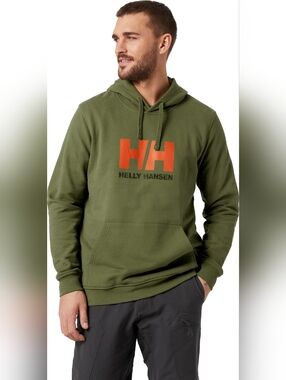 Helly Hansen | Mens Logo Hoodie In Terrain Green | Size L